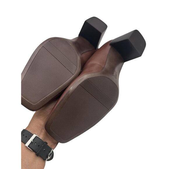 Naturalizer 10M Leather Pump Stylist Fashion Business Casual Block Heel Shoes - Picture 13 of 13